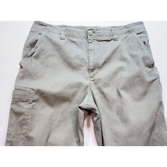L.L. Bean Natural Fit Cargo Pants Mens 38x29 Khaki Green Casual Straight Stretch - Picture 5 of 13
